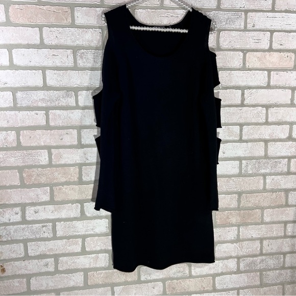 Tess Giberson Black Wool Cutout Long Sleeve Sweater Dress Size S - Picture 3 of 9